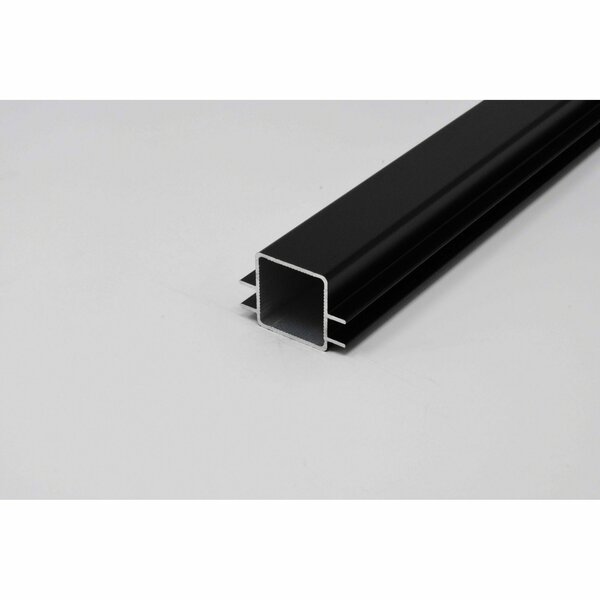 Eztube 2-Way Captive Fin Extrusion for 1/4in Panel Panel  Black, 84in L x 1in W x 1in H 100-270 BK 7